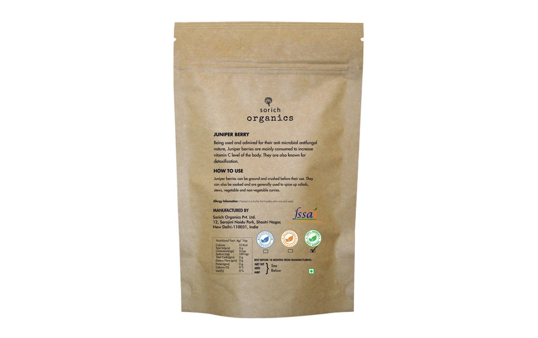 Sorich Organics Juniper Berry Superfood    Pack  100 grams